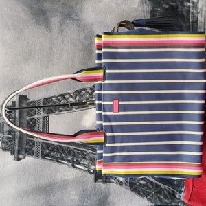 Kate Spade Sample Blue And White Striped Tote